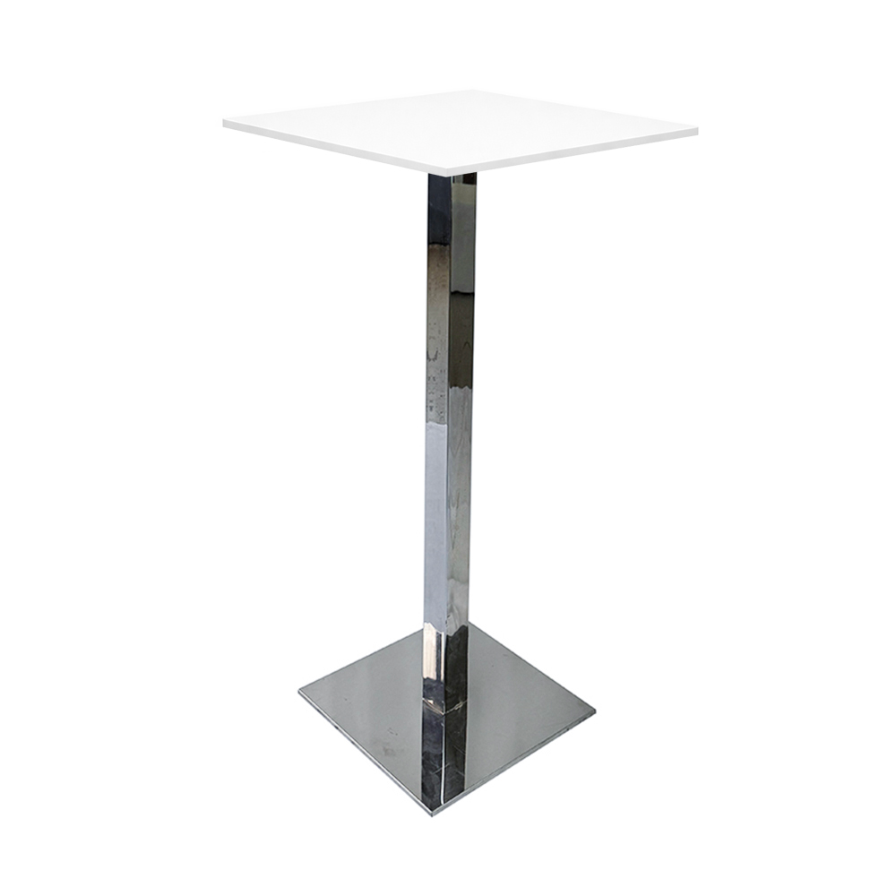 [4047.1.03] Stehtisch Alba - Chrome (Weiß)