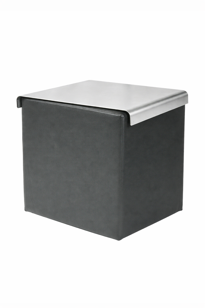 [4055.3] Beistelltisch Kubus mit Ablage (Grau)